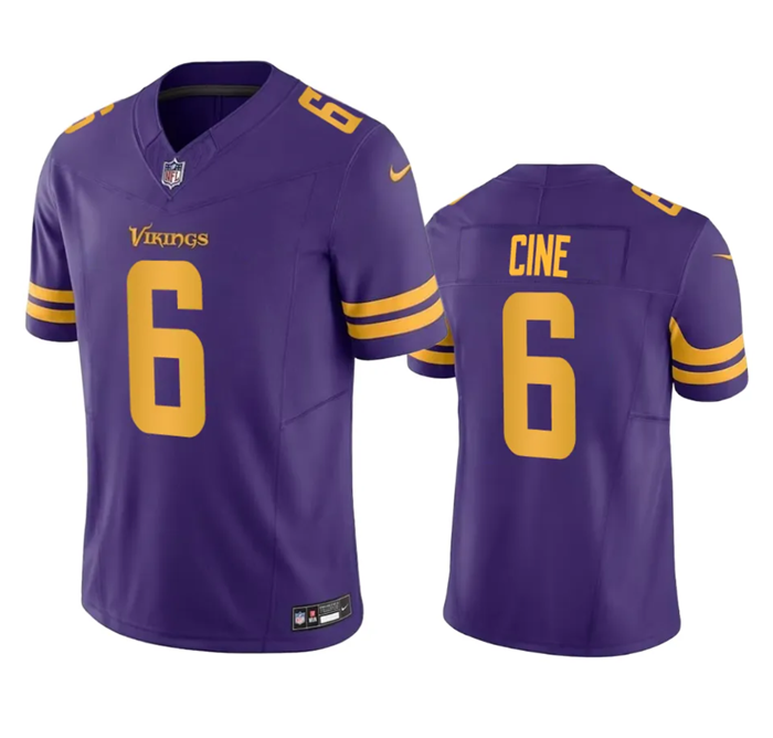 Minnesota Vikings #6 Lewis Cine Purple 2023 F.U.S.E. Color Rush Stitched Jersey